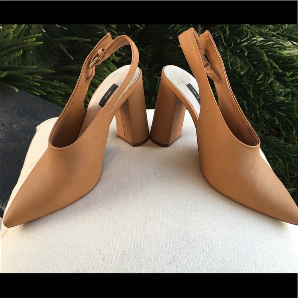 Mango High Block Heel Beauties - Real Leather